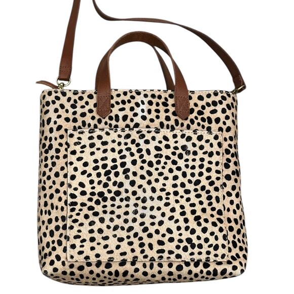 Madewell Zip-Top Transport Crossbody In Printed Calf Hair - Picture 3 of 11